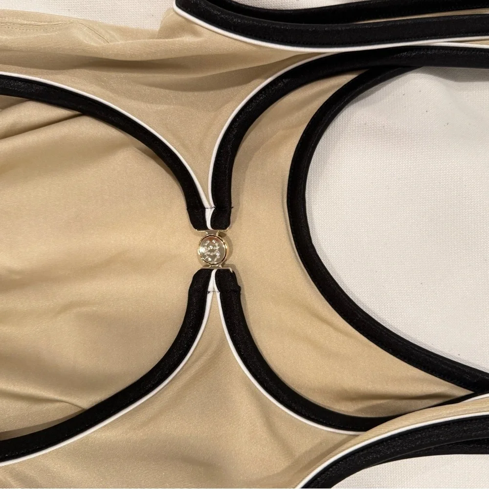 CHANEL Beige and Black Swimsuit - Picture 6 of 7